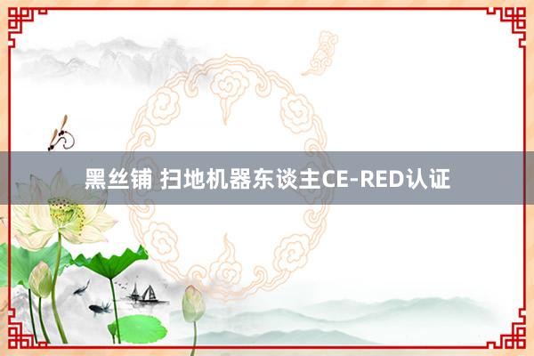 黑丝铺 扫地机器东谈主CE-RED认证