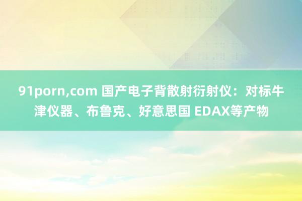 91porn,com 国产电子背散射衍射仪：对标牛津仪器、布鲁克、好意思国 EDAX等产物
