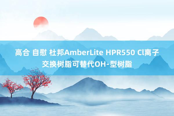 高合 自慰 杜邦AmberLite HPR550 Cl离子交换树脂可替代OH-型树脂