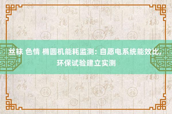 丝袜 色情 椭圆机能耗监测: 自愿电系统能效比, 环保试验建立实测