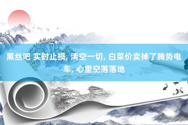 黑丝吧 实时止损, 清空一切, 白菜价卖掉了腾势电车, 心里空落落地